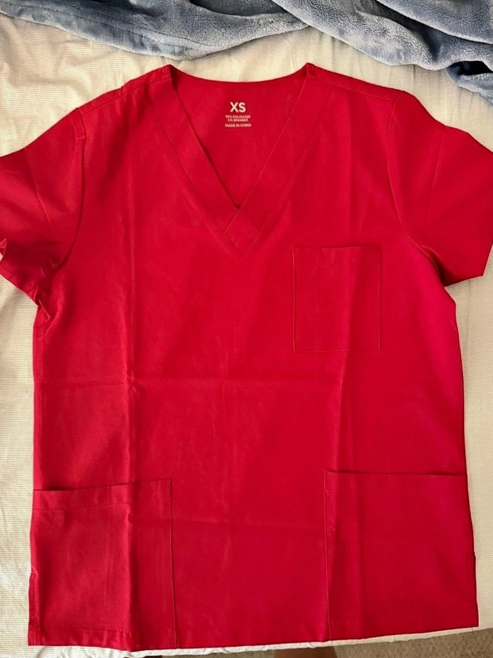 Red Scrub Set Like New